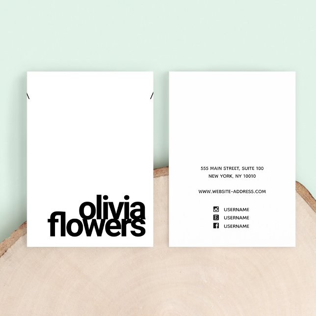 Modern Bracelet Necklace Bold Black and White Business Card (Creator Uploaded)