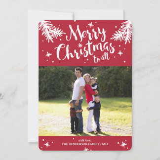 Modern Branches Photo Holiday Card