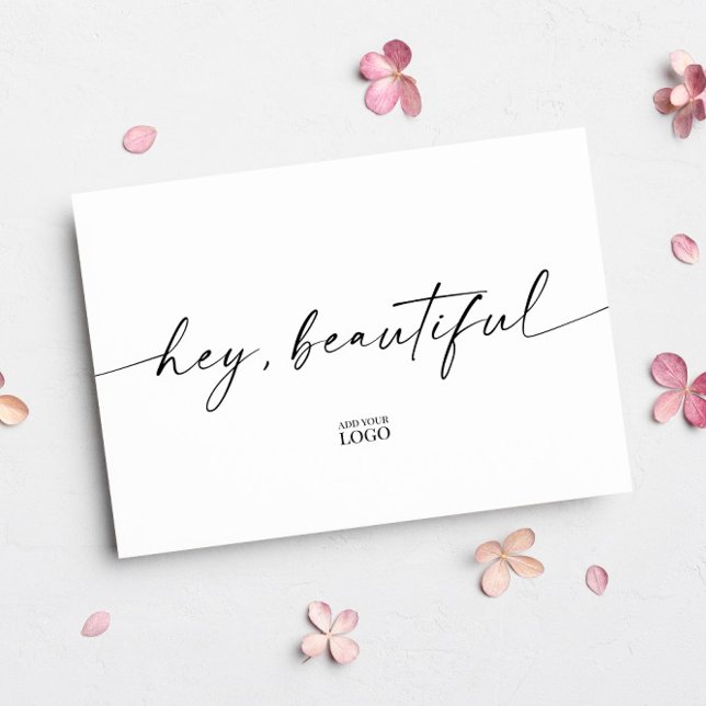 Modern Branded Hey Beautiful Thank You Card (Creator Uploaded)