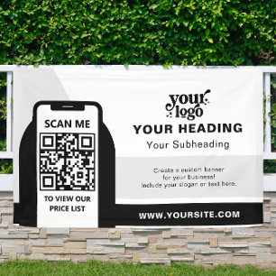 Modern Branding Professional Advertising QR Code Banner