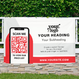 Modern Branding Professional Advertising QR Code Banner