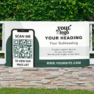Modern Branding Professional Advertising QR Code Banner