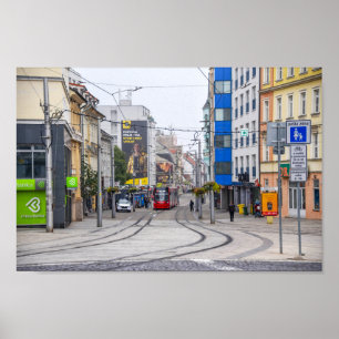 Modern Bratislava Street, Slovakia Poster