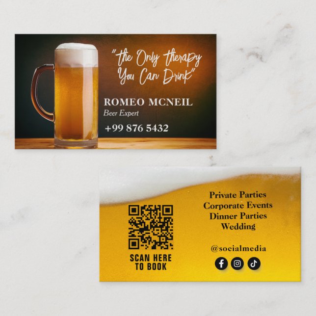 Modern Brewer business | Beer Supplier Card (Front/Back)