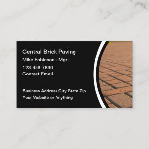 Modern Brick Pavers Business Card Design