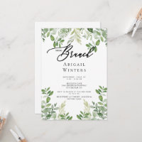 Modern Bridal Brunch Foliage Bridal Shower I