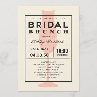 Modern Bridal Brunch Invitations