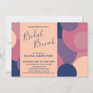Modern Bridal Brunch with Colourful Circles Invitation