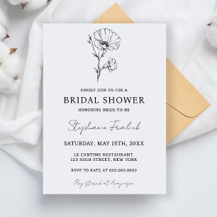 Modern Bridal Shower Bride To Be New Couple Mr Mrs Invitation