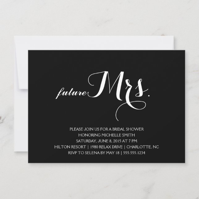 Modern Bridal Shower Invitation (Front)