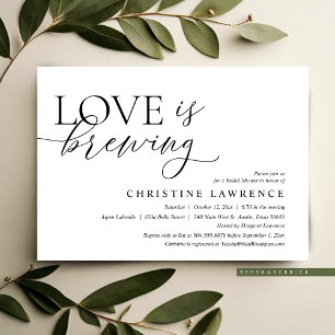 Modern Bridal Shower Party, Love is Brewing Invitation