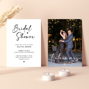 Modern Bridal Shower Photo Invitation