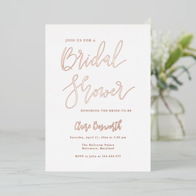 Modern Bridal Shower Script Elegant (Standing Front)
