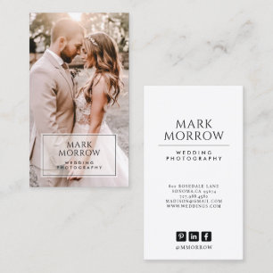 Modern Bride Groom Photo Wedding Photographer Business Card