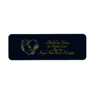 Modern Bride & Groom Wedding Envelope Return