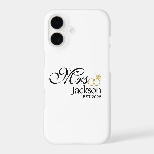 Modern Bride Name Wedding Ring Date