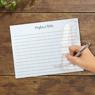 Modern Bride Planner Pink Vintage Wedding Dress  Notepad