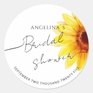 Modern Bride Shower Square Sticker 