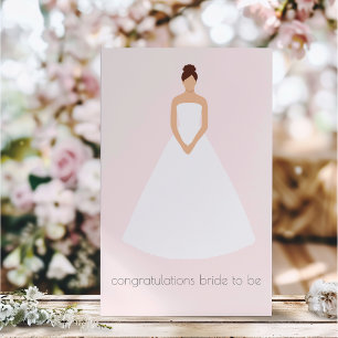 Modern Bride Wedding Dress Congratulations Card