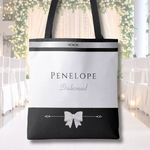 Modern Bridesmaid Gift Luxury Typography Tote Bag
