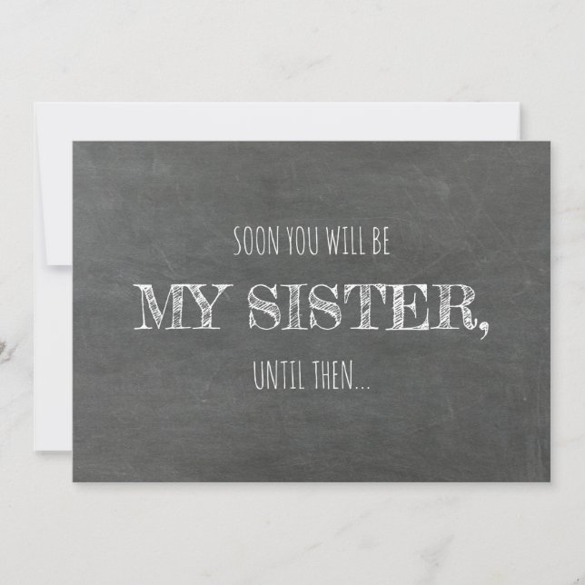 Modern Bridesmaid / Maid of Honour Proposal Invitation (Front)