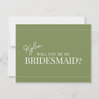 Modern Bridesmaid Proposal Card