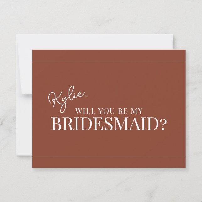 Modern Bridesmaid Proposal Card (Front)