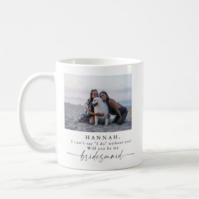 Modern Bridesmaid Proposal Mug (Left)