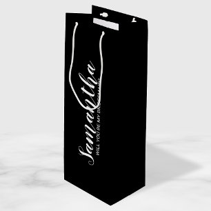 Modern Bridesmaid Proposal Wine Gift Bag