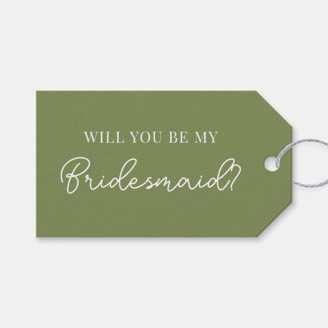 Modern Bridesmaids Proposal Tag (Front (Horizontal))