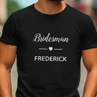 Modern Bridesman With Name In White Wedding