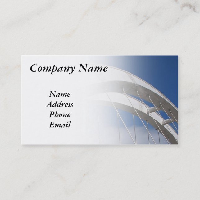 Modern Bridge Design with Blue Sky Business Card (Front)