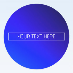 Modern Bright Blue & Purple Gradient Ombre Classic Round Sticker
