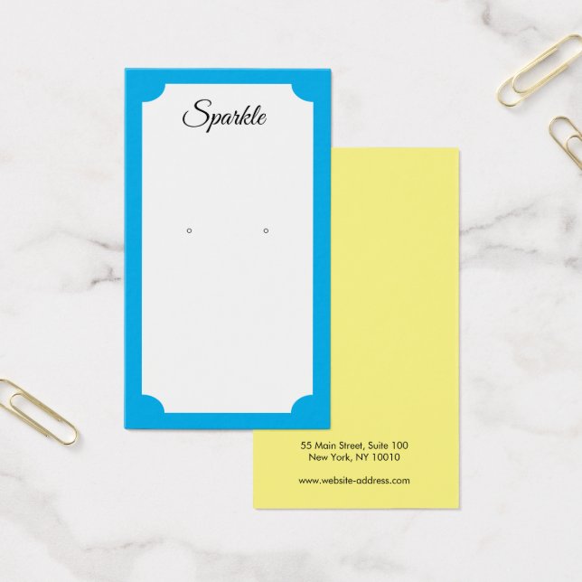 Modern Bright Bold Colours Earring Display Card (Office)