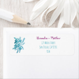 Modern Bright Cheerful Floral Blue Ocean Return