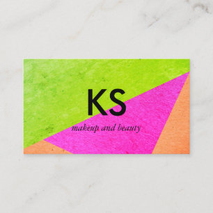 Modern Bright Colour Blocks Business Card