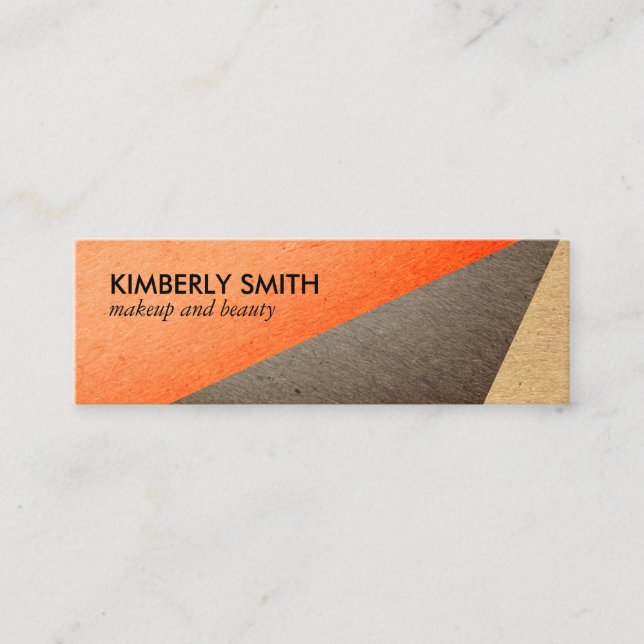 Modern Bright Colour Blocks Mini Business Card (Front)