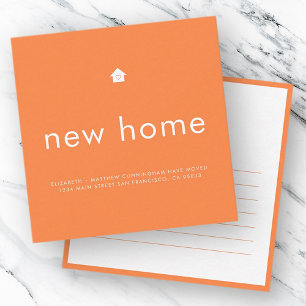 Modern Bright Colour Minimalist New Home Card