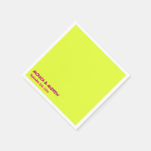 Modern Bright & Colourful Neon Yellow Style Napkin