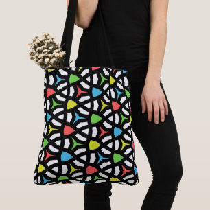 Modern Bright Geometrical Pattern in contemporary Tote Bag
