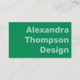 Modern Bright Kelly Green Blue Bold Simple Business Card