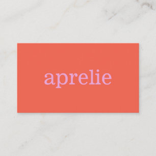 Modern Bright Orange Pink Creative Professional Business Card