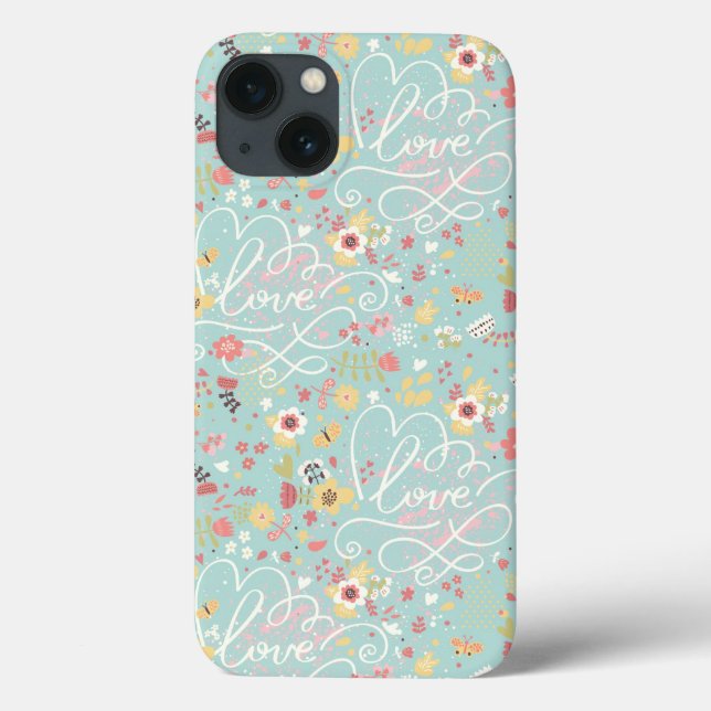 Modern Bright Romantic Pattern Case-Mate iPhone Case (Back)