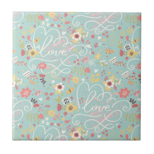 Modern Bright Romantic Pattern Tile