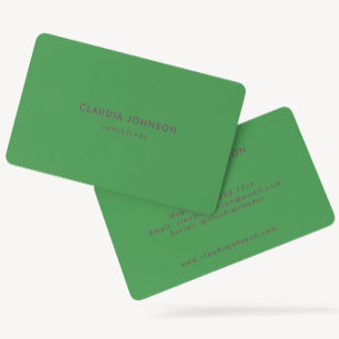 Modern Bright Stylish Green  Business Card