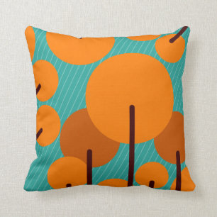 Modern Bright Trees Cushion Pillow Minimalist