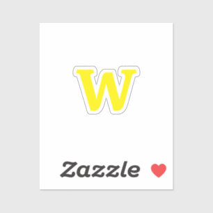 Modern bright yellow initial lettering 