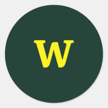 Modern bright yellow initial lettering 