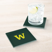 Modern bright yellow initial lettering 