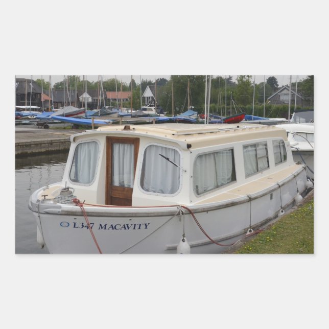 Modern Broads Cruiser Rectangular Sticker (Front)